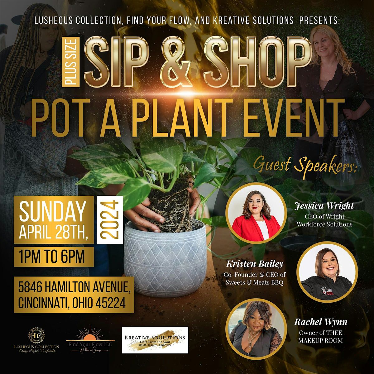 Plus Size Sip & Shop Pot a Plant Event