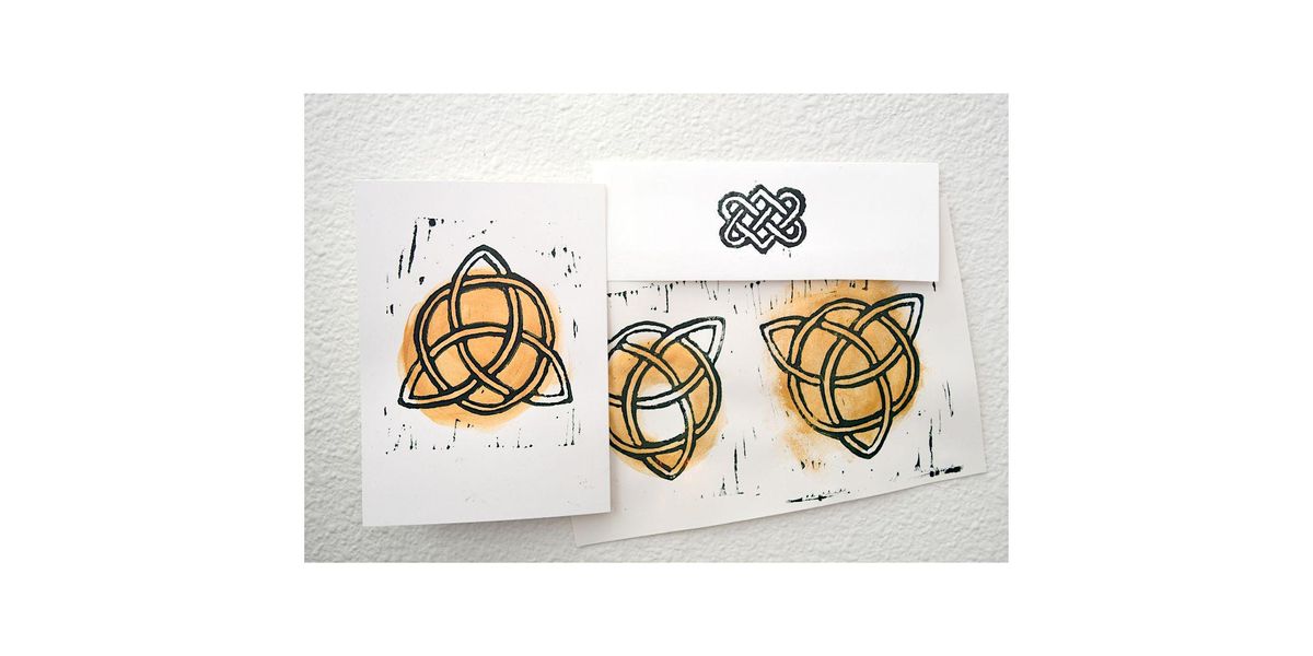Celtic Knot Greeting Cards Printmaking Class