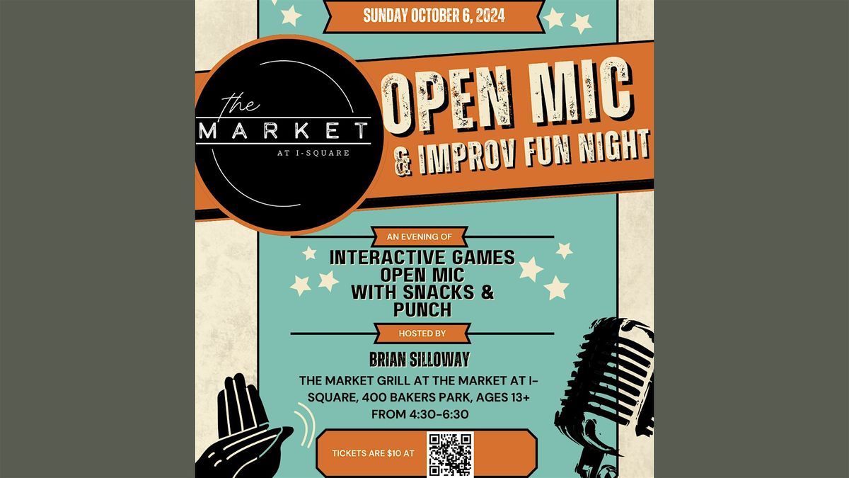 Open Mic and Improv Fun Night, Ages 13+