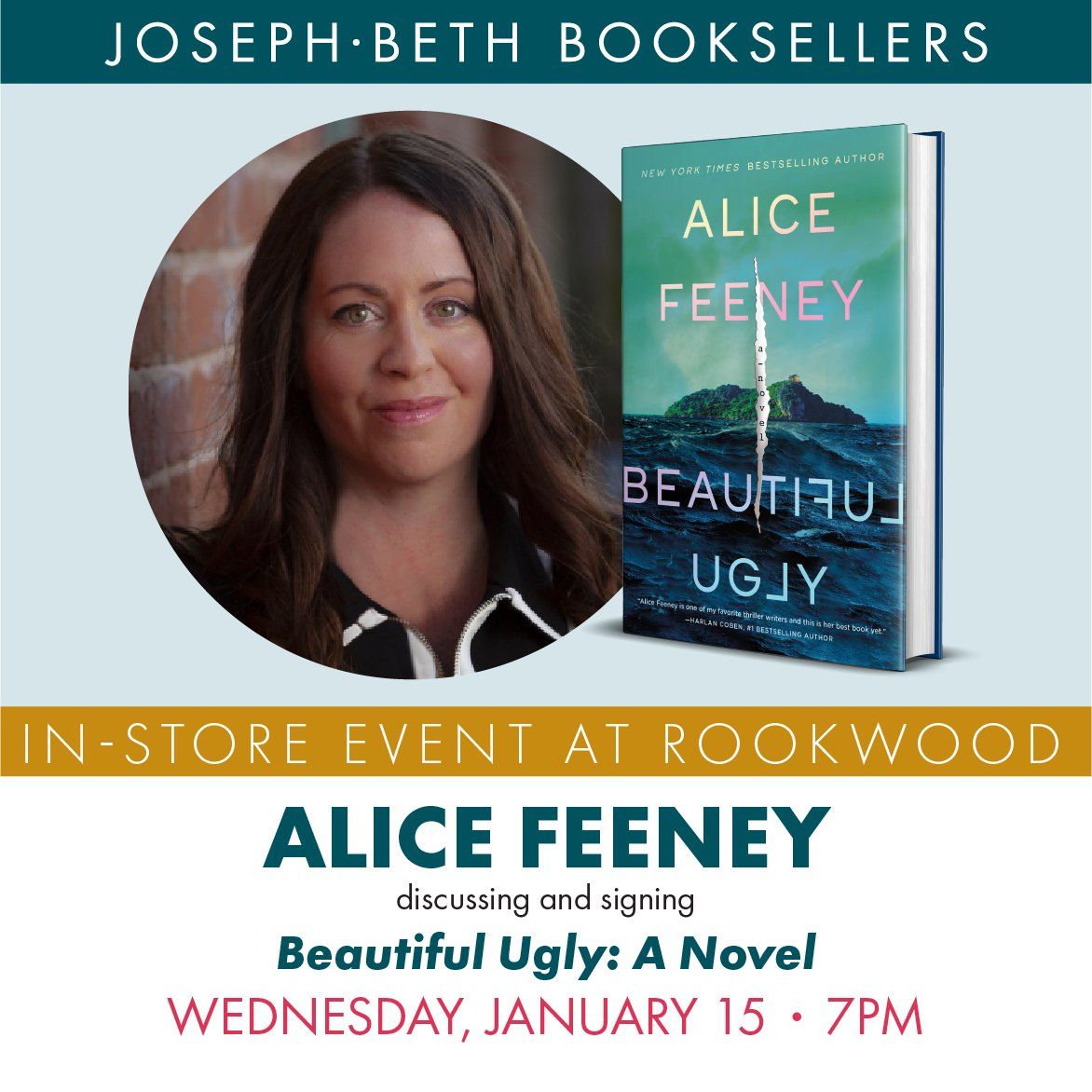 Alice Feeney discussing and signing Beautiful Ugly 