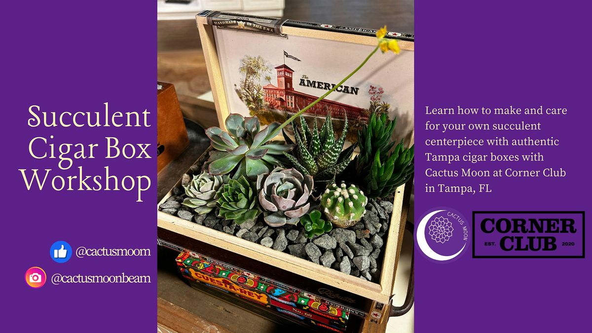 Sept 21: Succulent Saturday Cigar Box Workshop at Corner Club