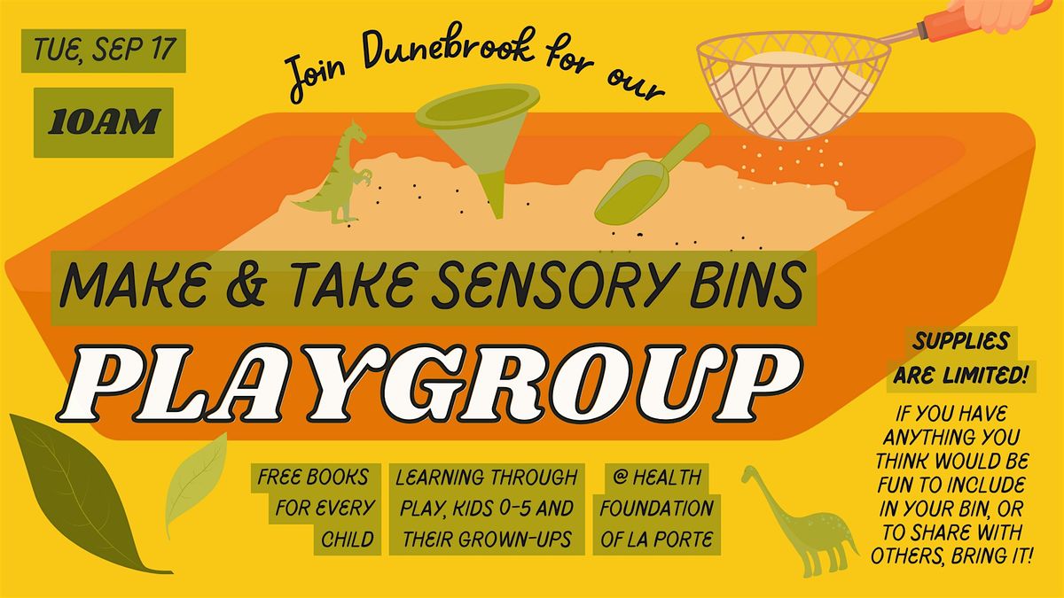 September Playgroup:  Make & Take Sensory Bins