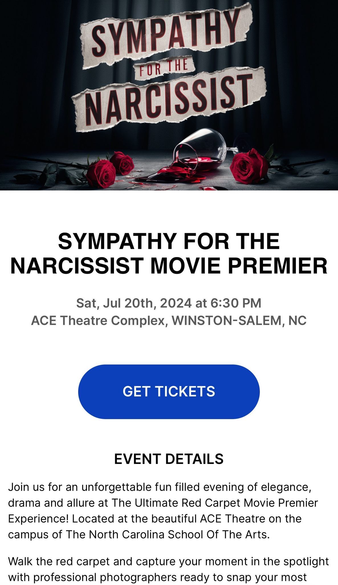 SYMPATHY FOR THE NARCISSIST MOVIE PREMIER 