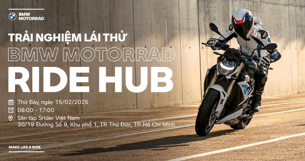 TR\u1ea2I NGHI\u1ec6M L\u00c1I TH\u1eec BMW MOTORRAD RIDE HUB H\u1ed2 CH\u00cd M\u00ccNH