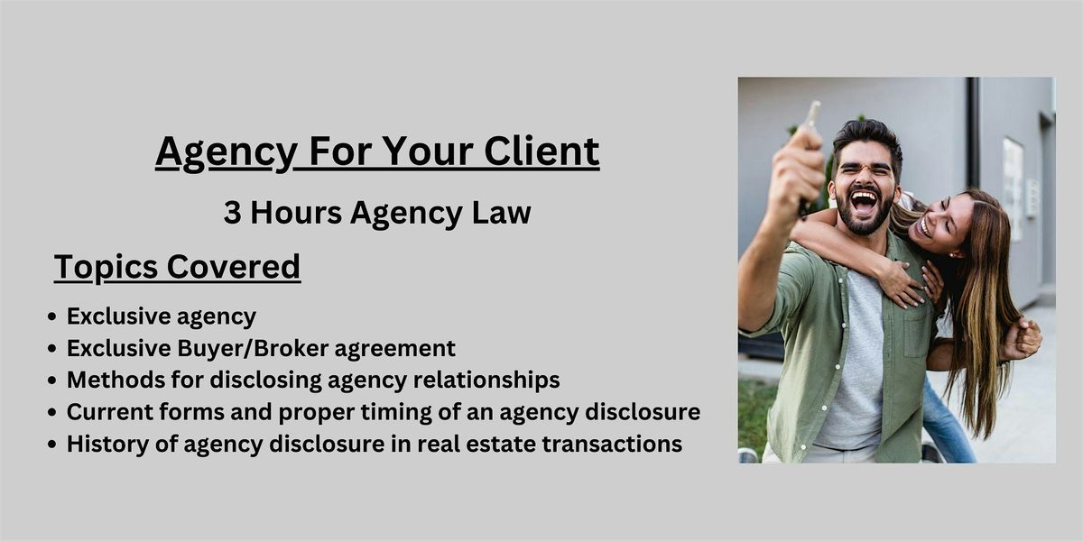 Agency For Your Client- 3 hours of CE