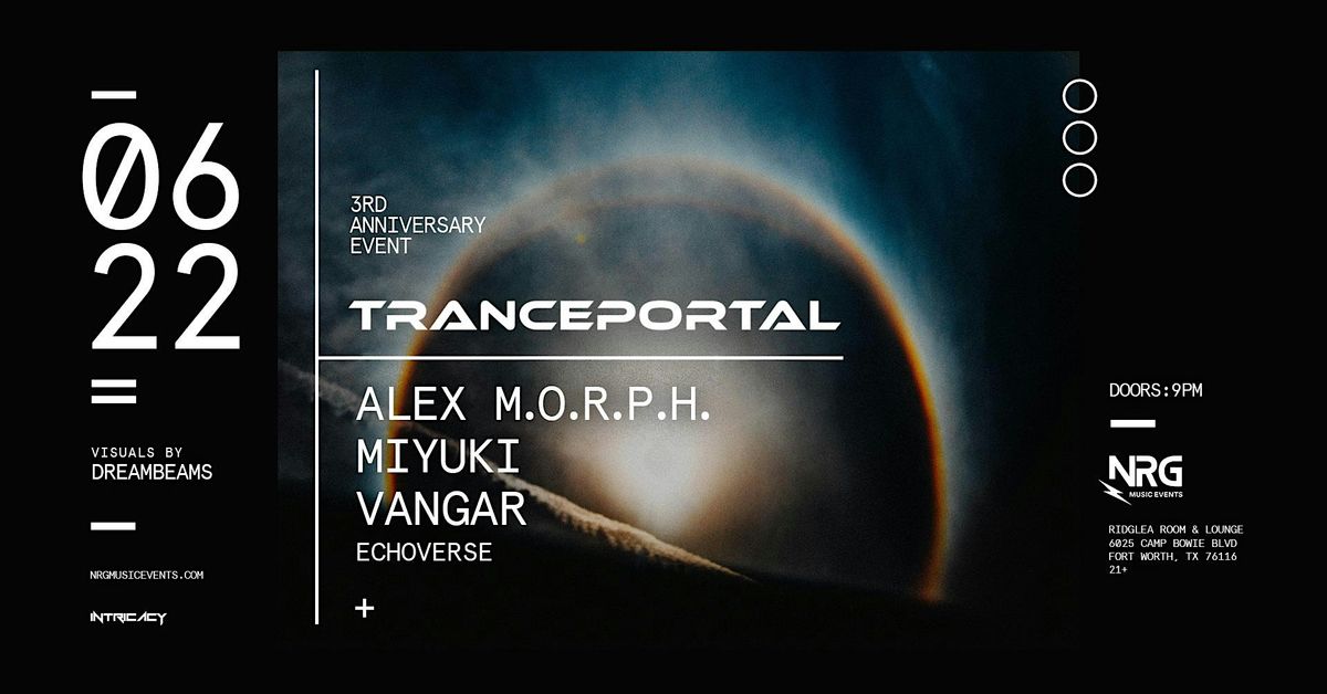 Tranceportal Presents: Alex M.O.R.P.H ., MIYUKI, Vangar, & Echoverse