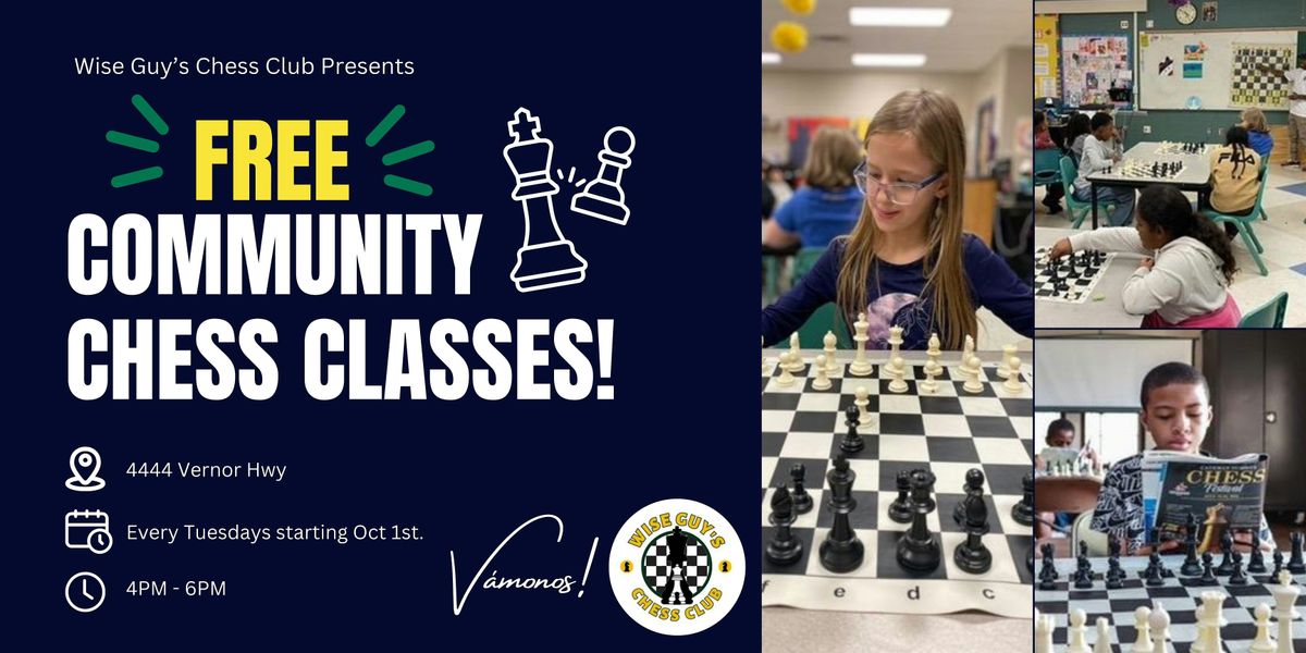 Free Chess Classes by the Wise Guy's Chess Club