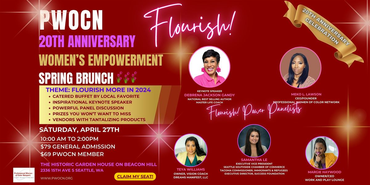 Flourish! PWOCN 20th Anniversary Women's Empowerment Brunch