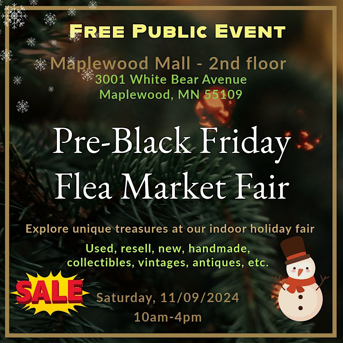 Pre-Black Friday Flea Market Fair