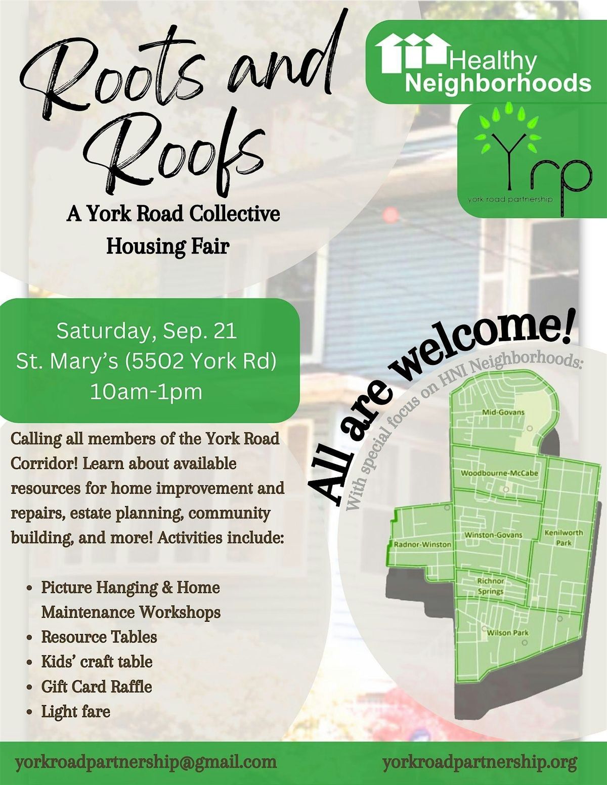 Roots and Roofs- A York Road Collective Housing Fair