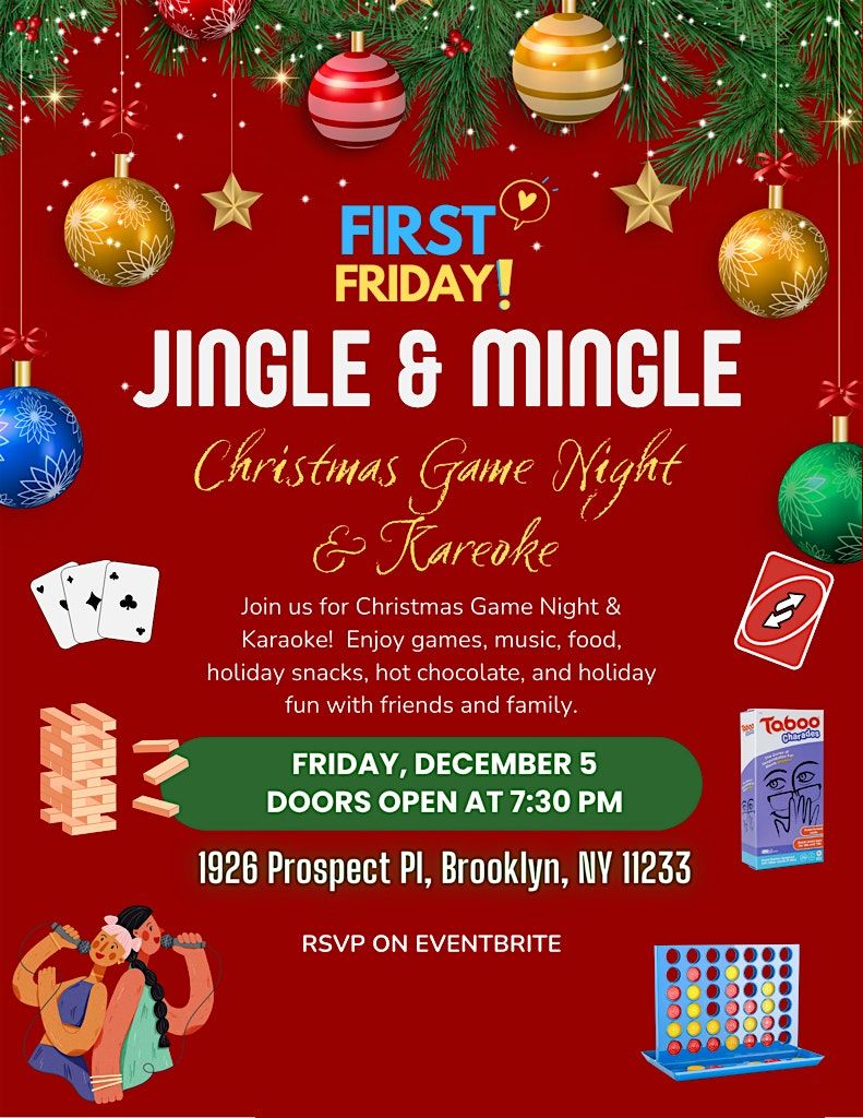 Jingle & Mingle: Christmas Game Night + Karaoke Jam