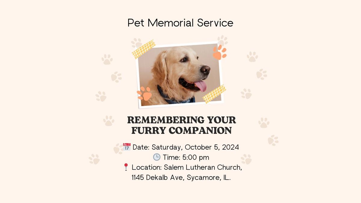 Pet Memorial Service - Salem Lutheran Church