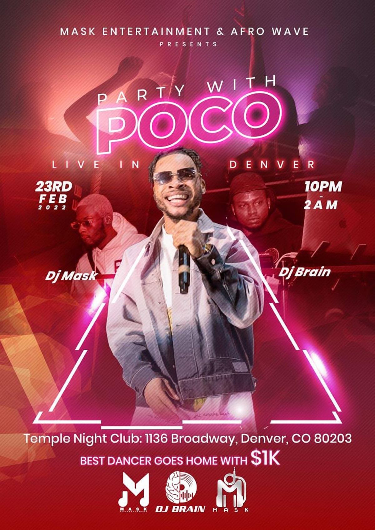 POCO live at LVL  inside Temple night club Mask Ent