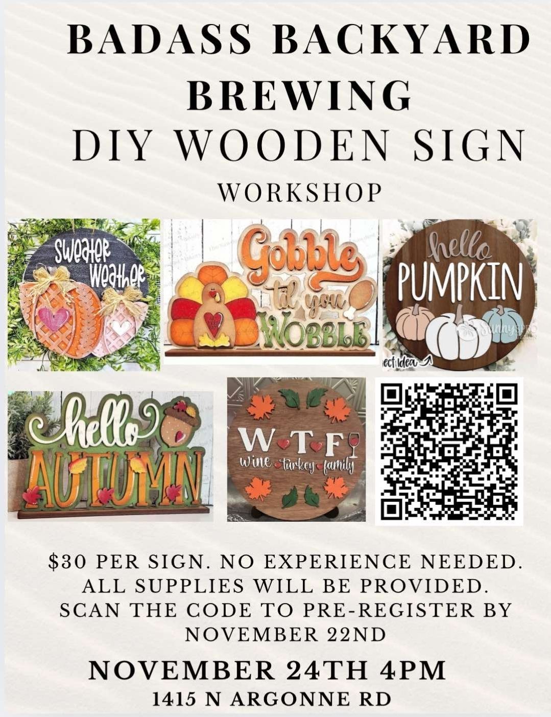 Wooden Sign Workshop