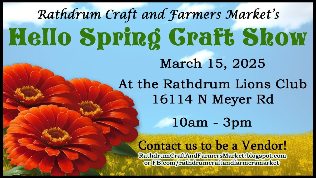 Hello Spring Craft Fair (Rathdrum Craft and Farmers Market)