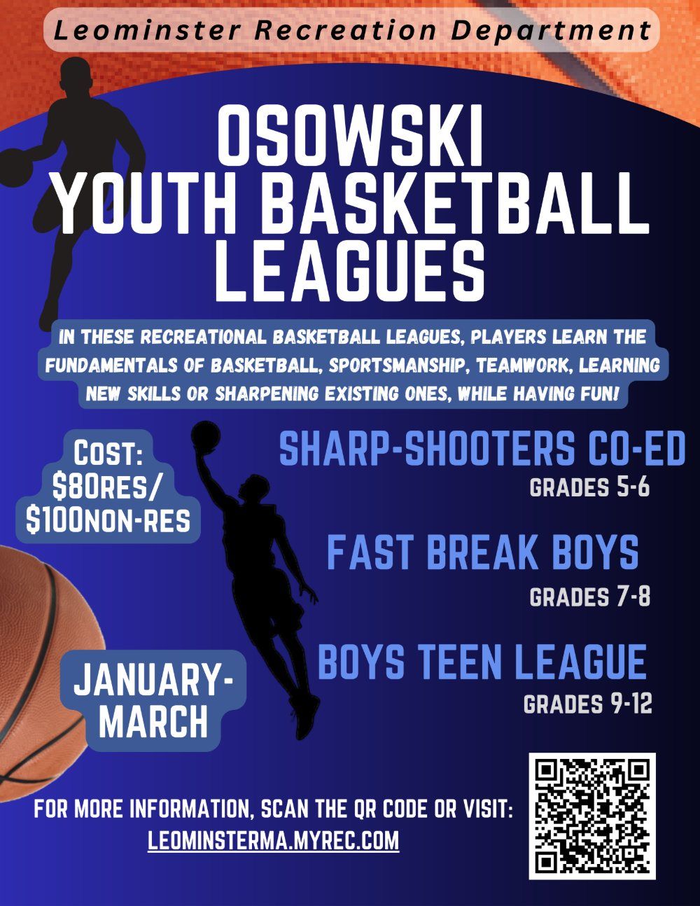 Mark Osowski Basketball League: Boys Fast Break - Grades 7-8 (Register by 1\/2\/25)