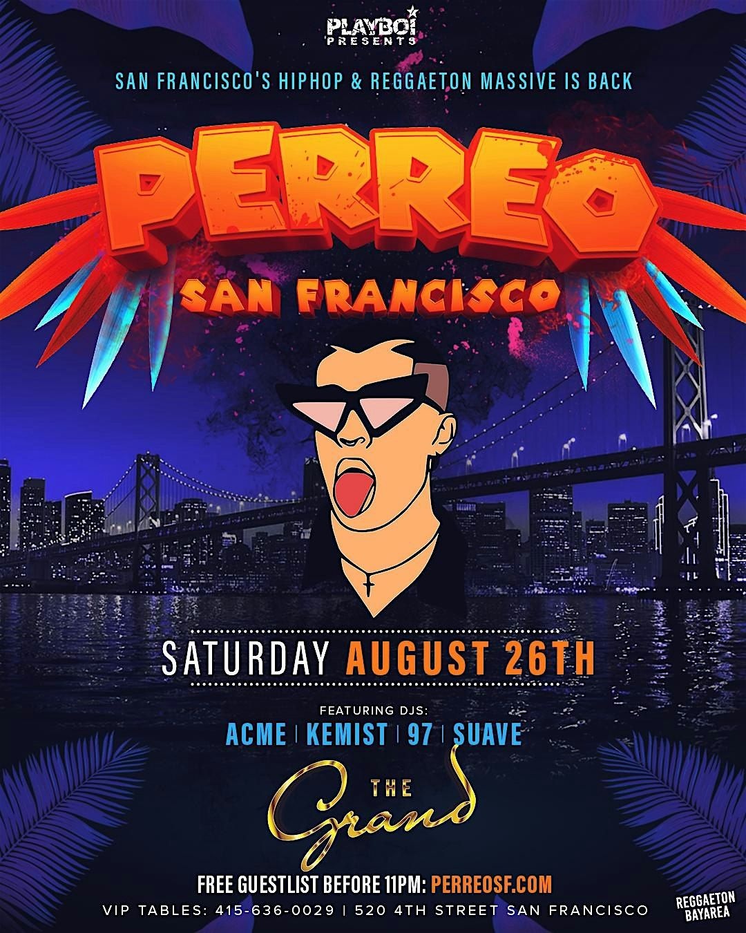 PERREO SAN FRANCISCO! SAT NOV 23RD @ THE GRAND SF!