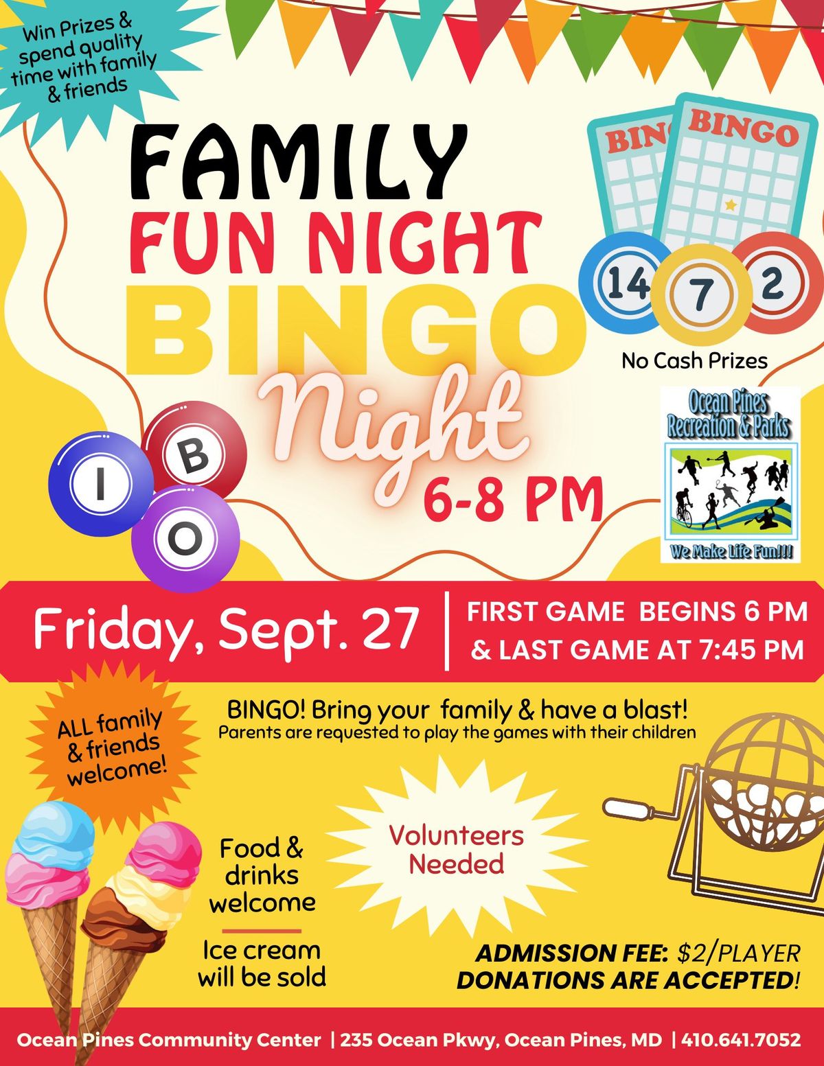 Family Fun Night Bingo