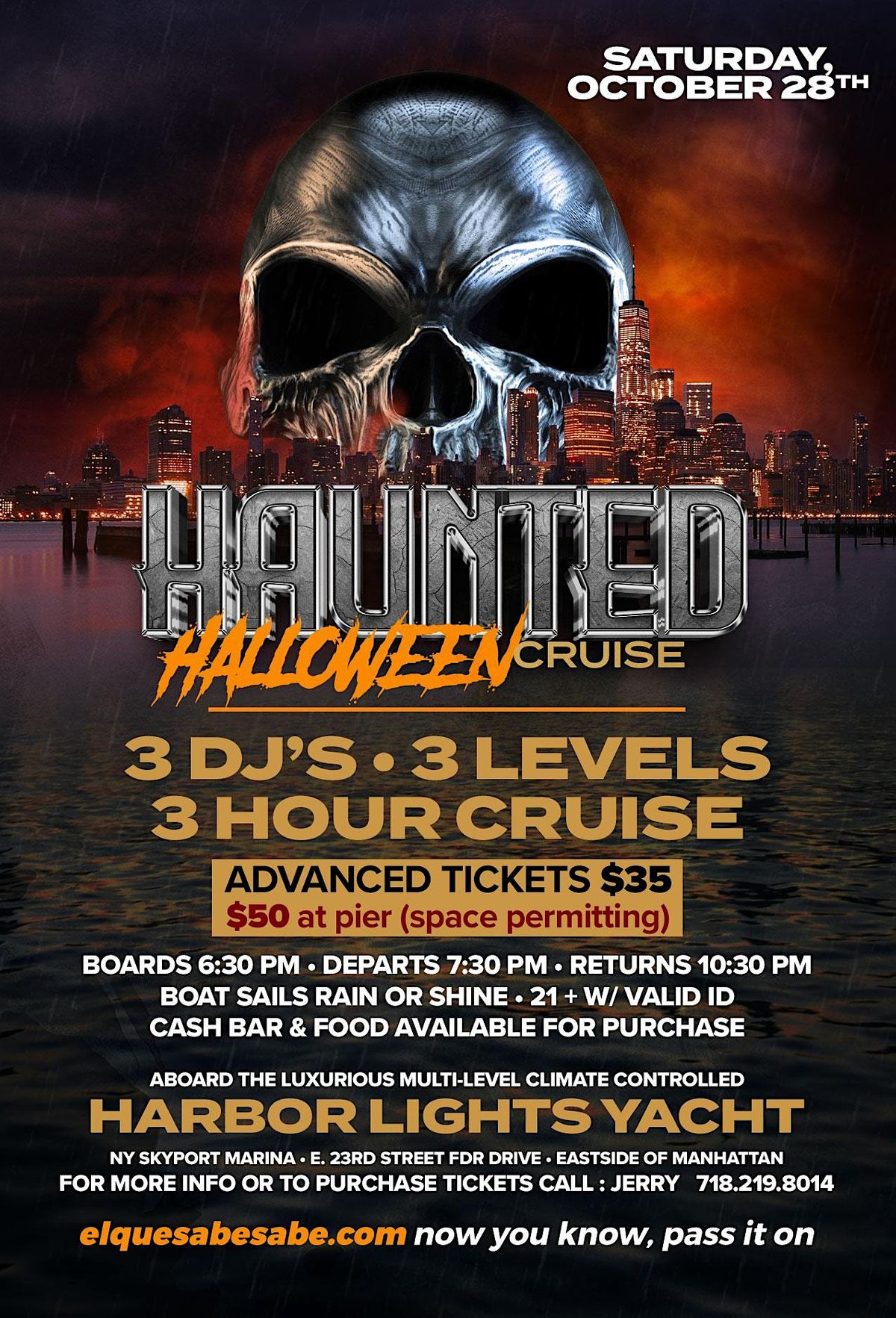 Haunted Halloween Party Cruise w\/ Jerry Geraldo