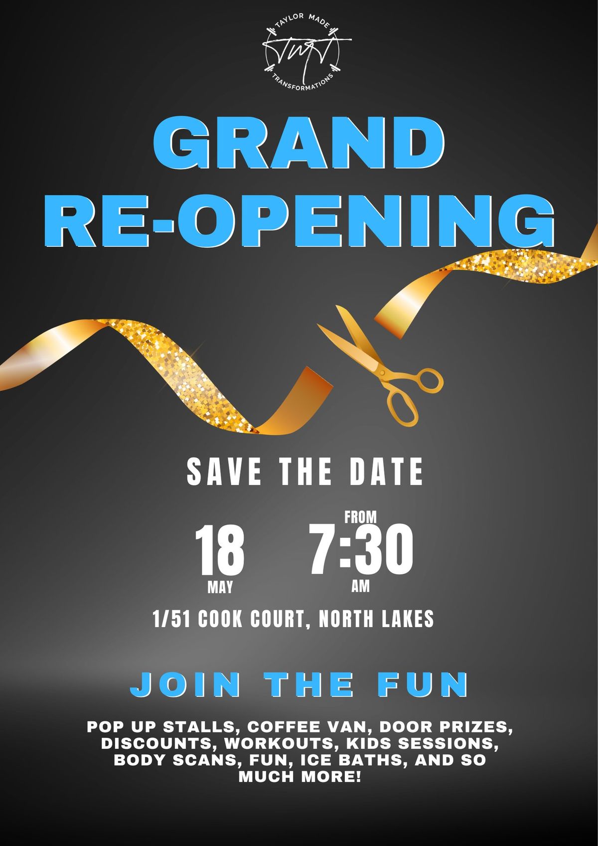 Grand Re-Opening for TMT!