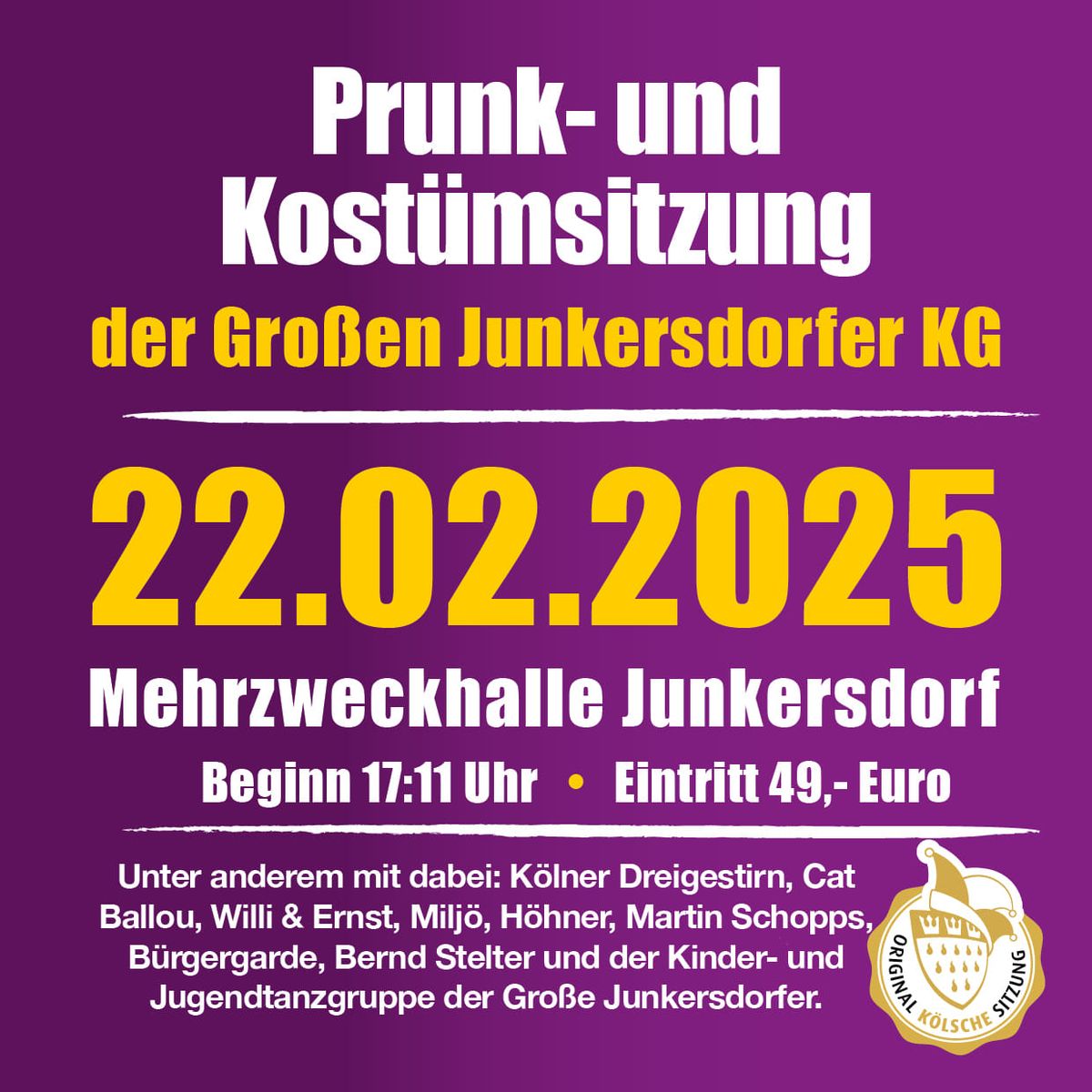 Prunk- Kost\u00fcmsitzung