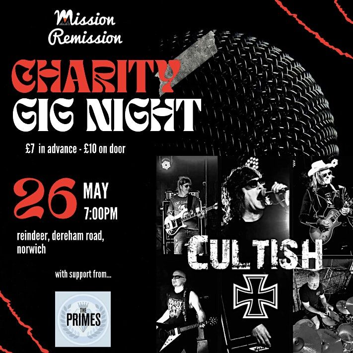 Mission Remission Fundraiser with Cultish and The Primes