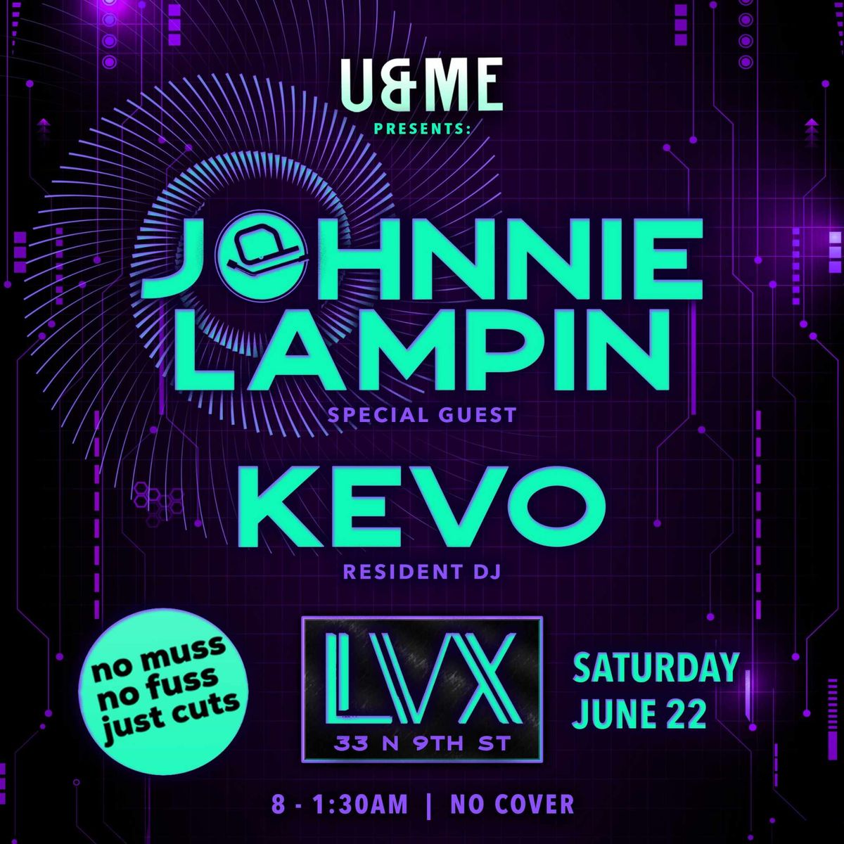 U&me Presents: Johnnie Lampin w\/ Kevo
