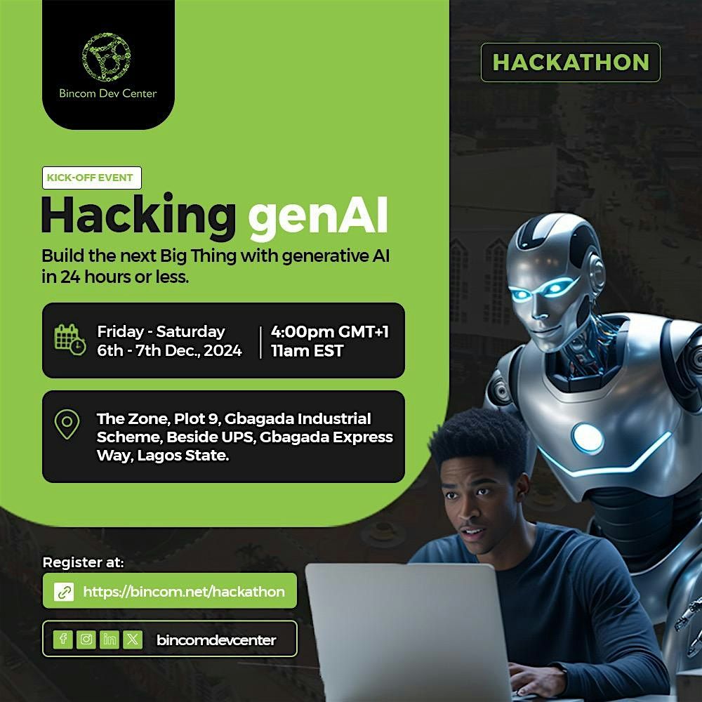 Hacking genAI - Bincom Hackathon Dec 2024 - Gbagada Physical Kick-off Event