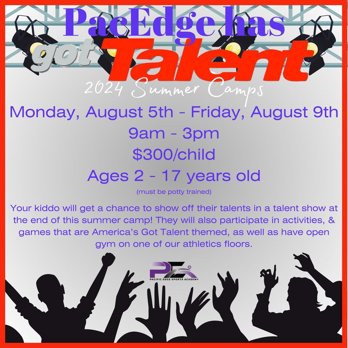 PacEdge has Got Talent Summer Camp!