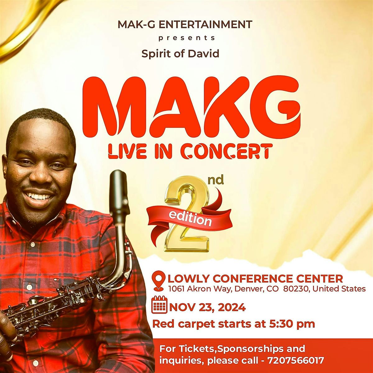 THE SPIRIT OF DAVID - MAK G LIVE IN CONCERT