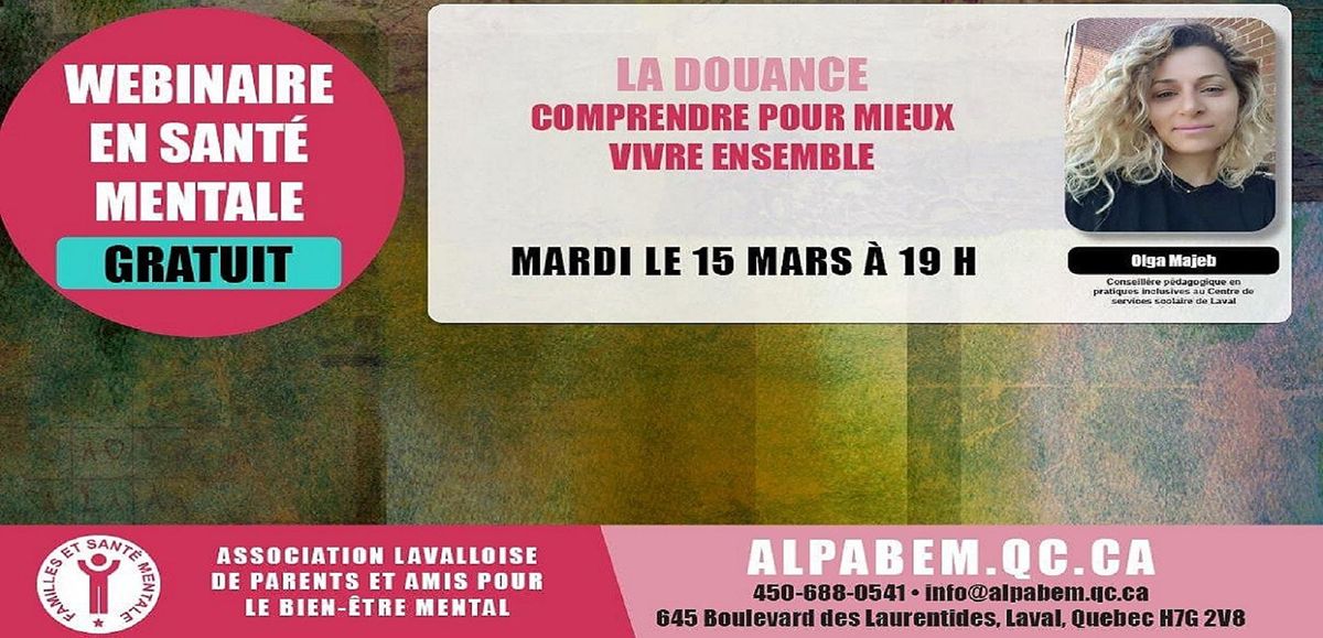 La Douance Comprendre Pour Mieux Vivre Ensemble ALPABEM Laval 15 