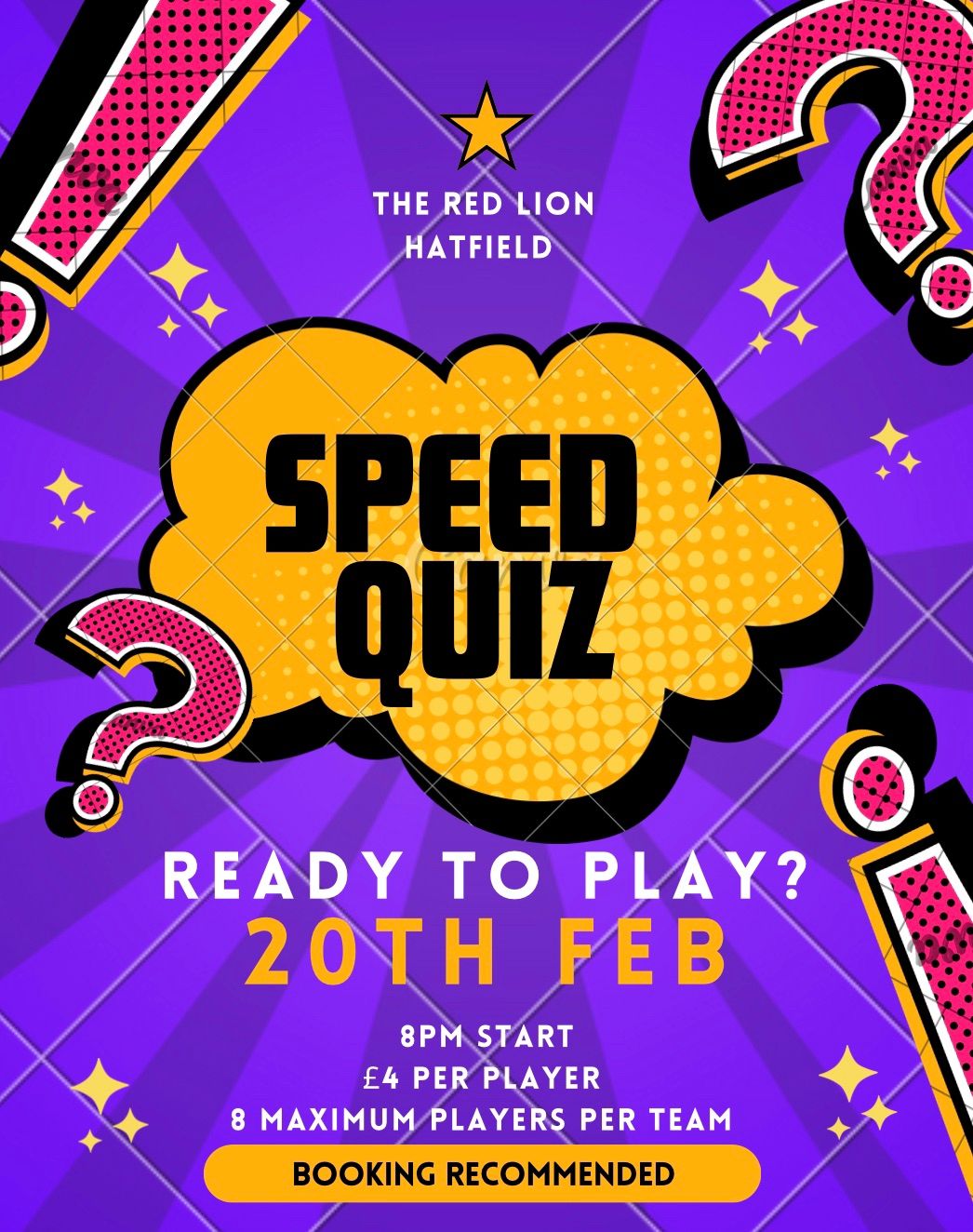 Speed quizzing! 