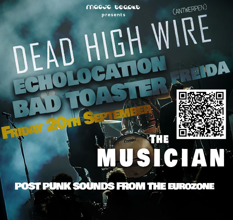 Dead High Wire + Echolocation + Bad Toaster +Freida (Acoustic) @ The Musician Fri 20 Sept \u00a37 adv