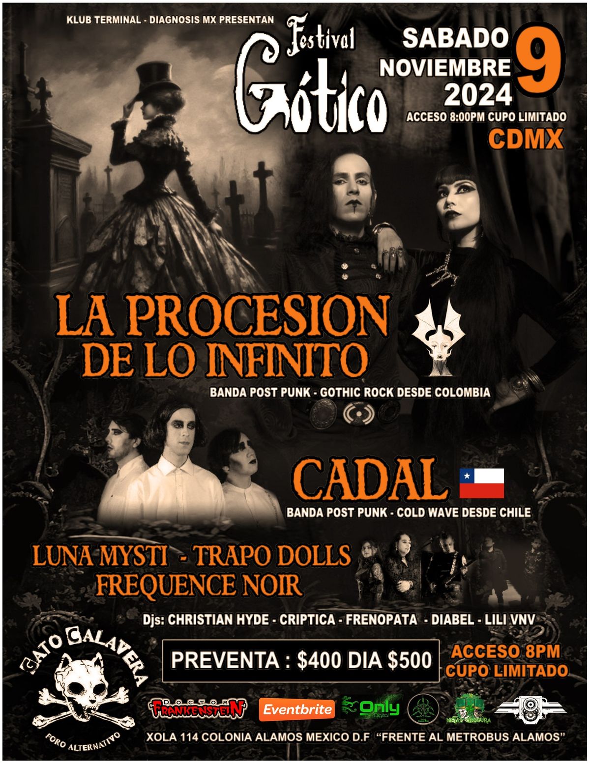 FESTIVAL GOTICO CDMX 2024 con LA PROCESI\u00d3N DE LO INFINITO - CADAL, NOVIEMBRE 9 2024