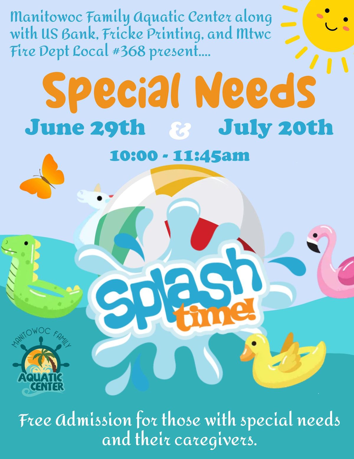 Special Needs Splash Time