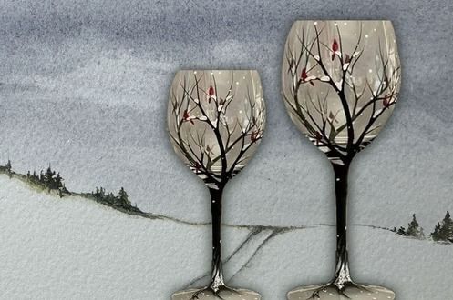 Holiday Wine Glass Sip & Paint