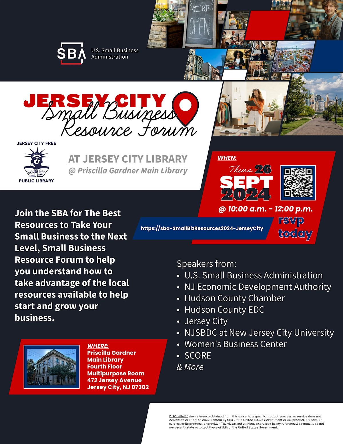 Small Business Info Session @ Jersey City Library (Priscilla Gardner)