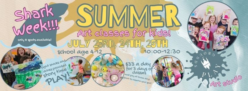 SHARK WEEK | Art Camp for Kids at Play Grounds