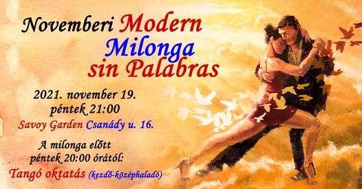 Novemberi MODERN <3 Milonga sin Palabras - DJ Berni - Savoy Garden