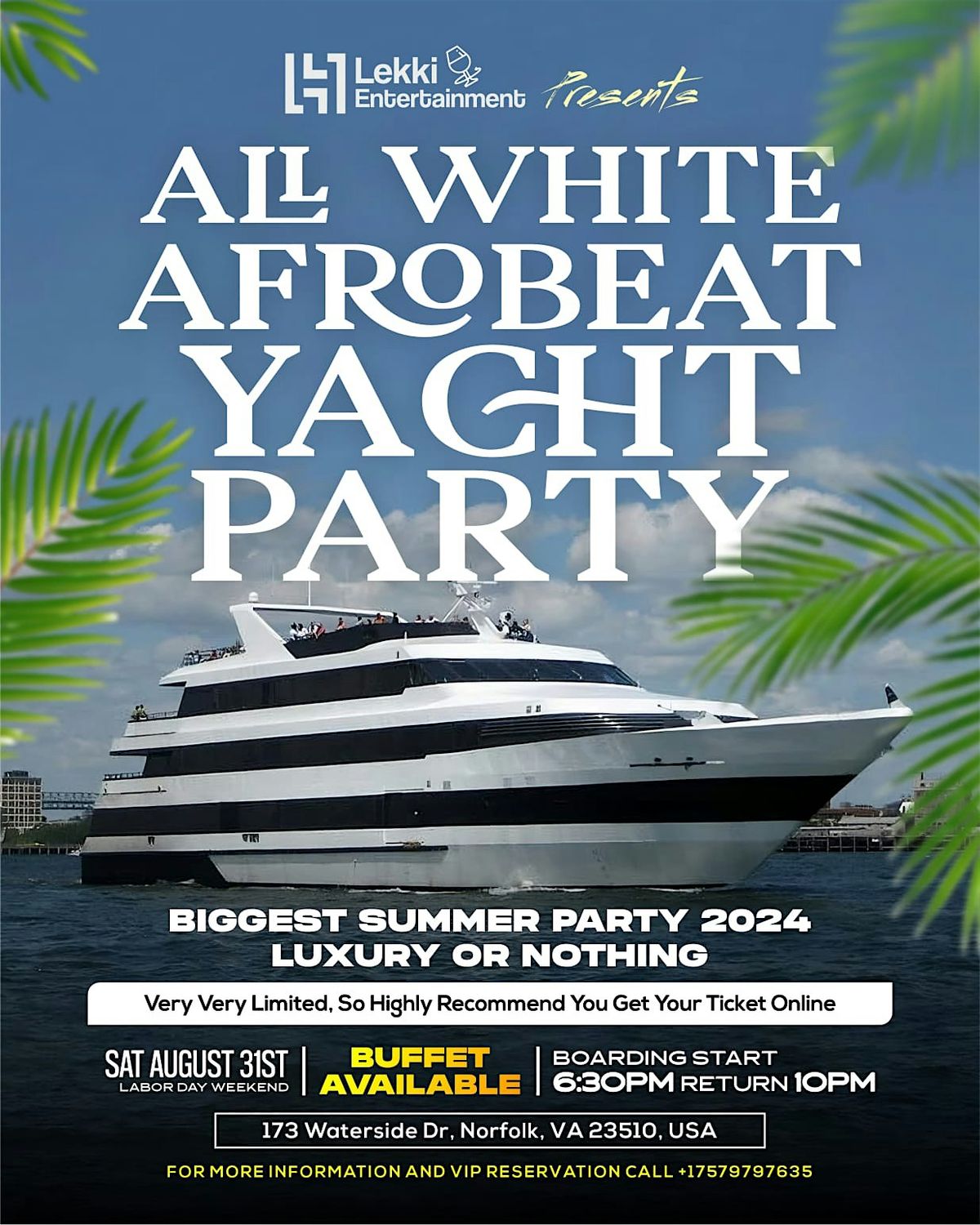 Afrobeat All White Yacht Party