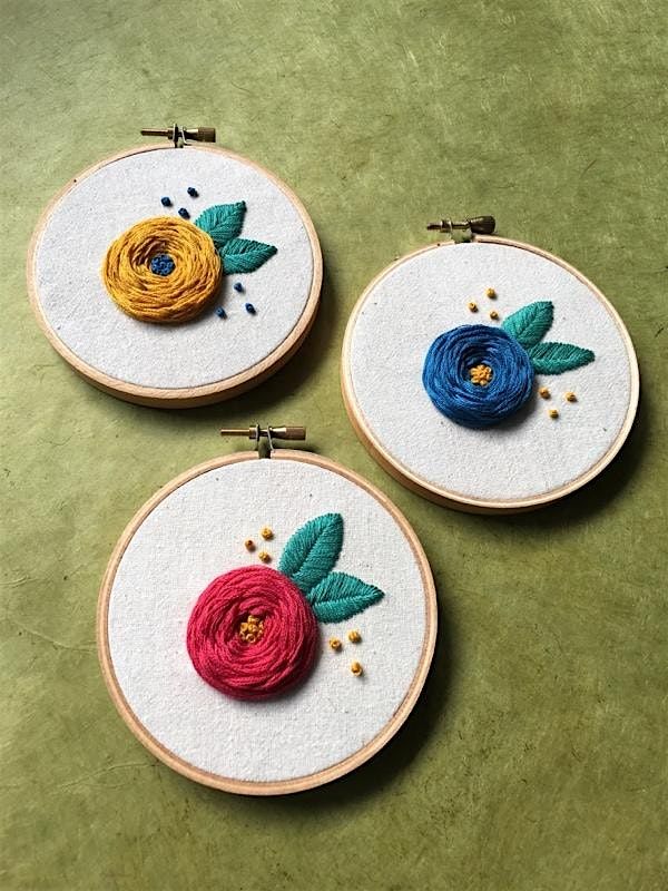 Fall-Themed Embroidery Class in Nashville by Hoamsy