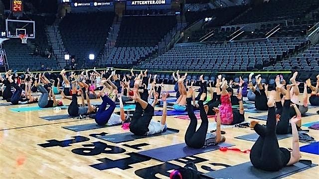 San Antonio Spurs Yoga On The Court