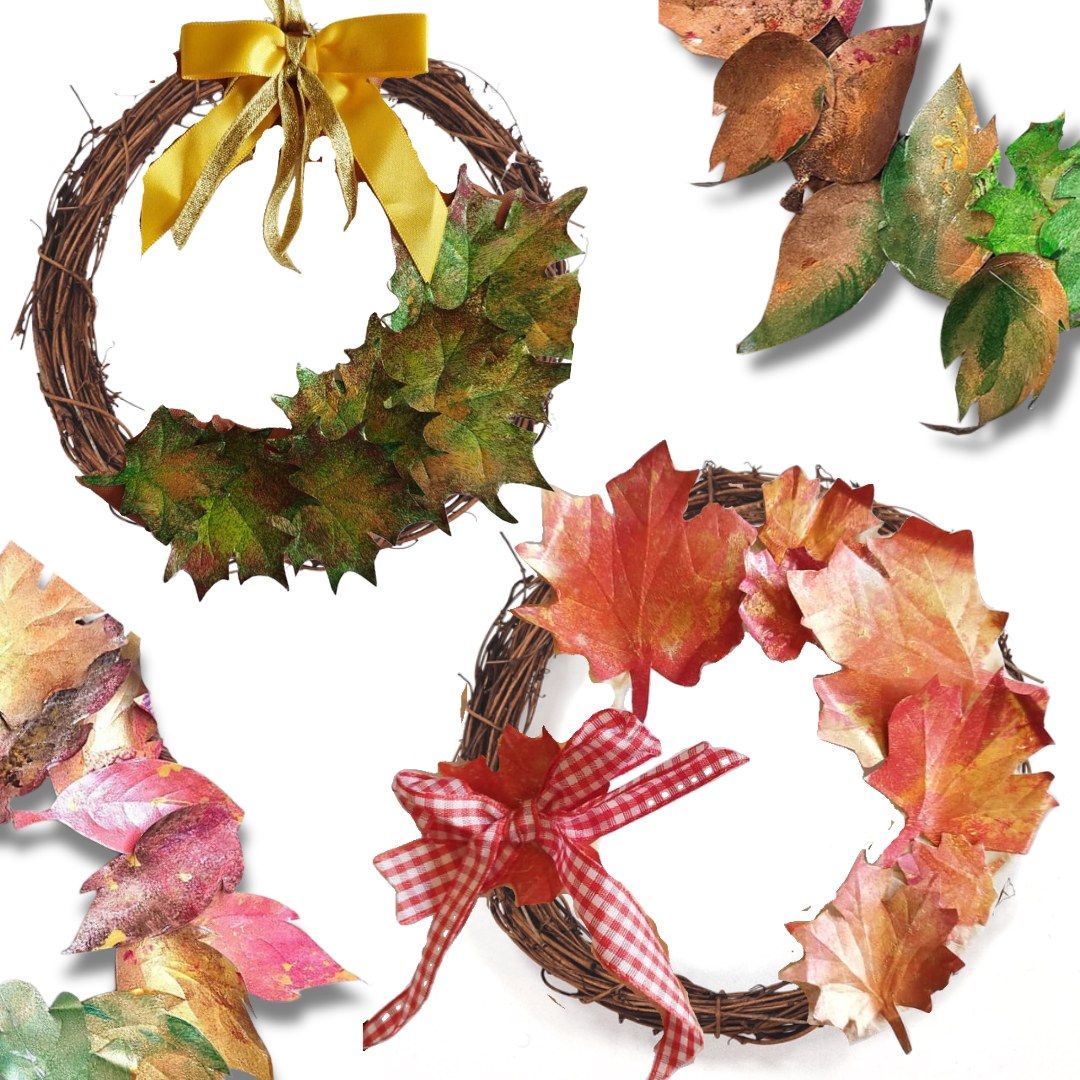 Aluminium Autumn Leaf Wreath