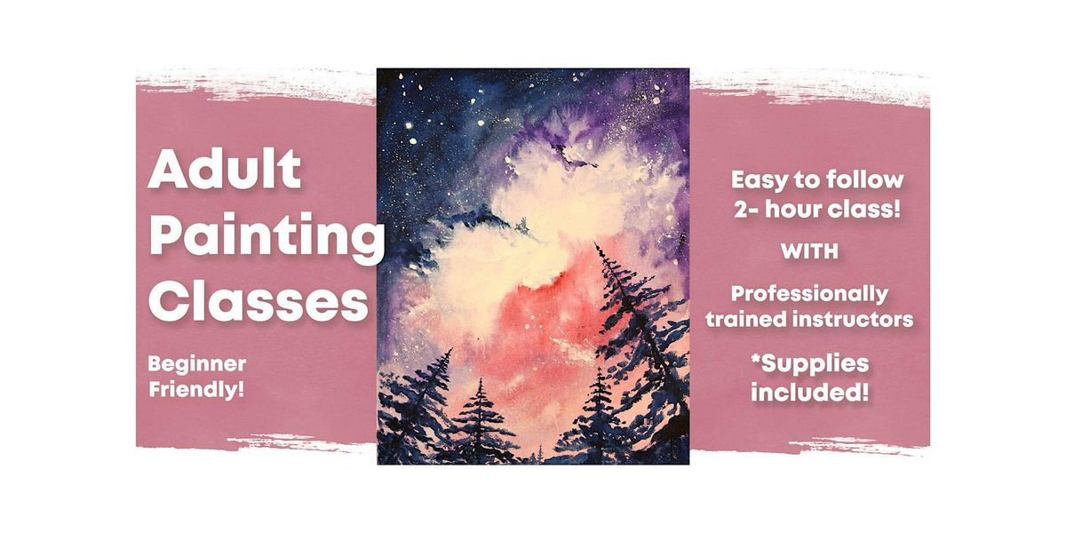 Violet Night Watercolor Painting Class