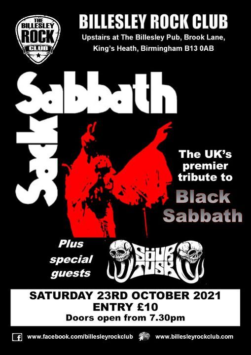 Sack Sabbath - Black Sabbath tribute + Sour Tusk \u00a310 entry