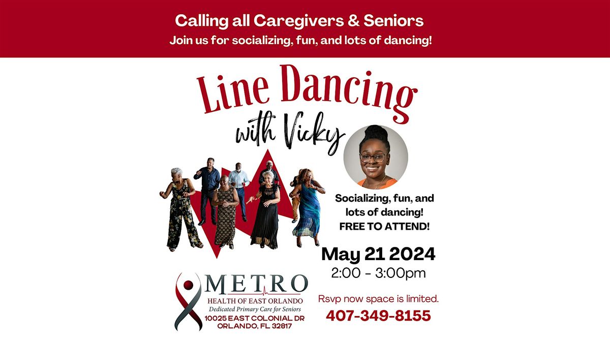 Free Senior 65+ Line Dancing at Metro Health of East Orlando