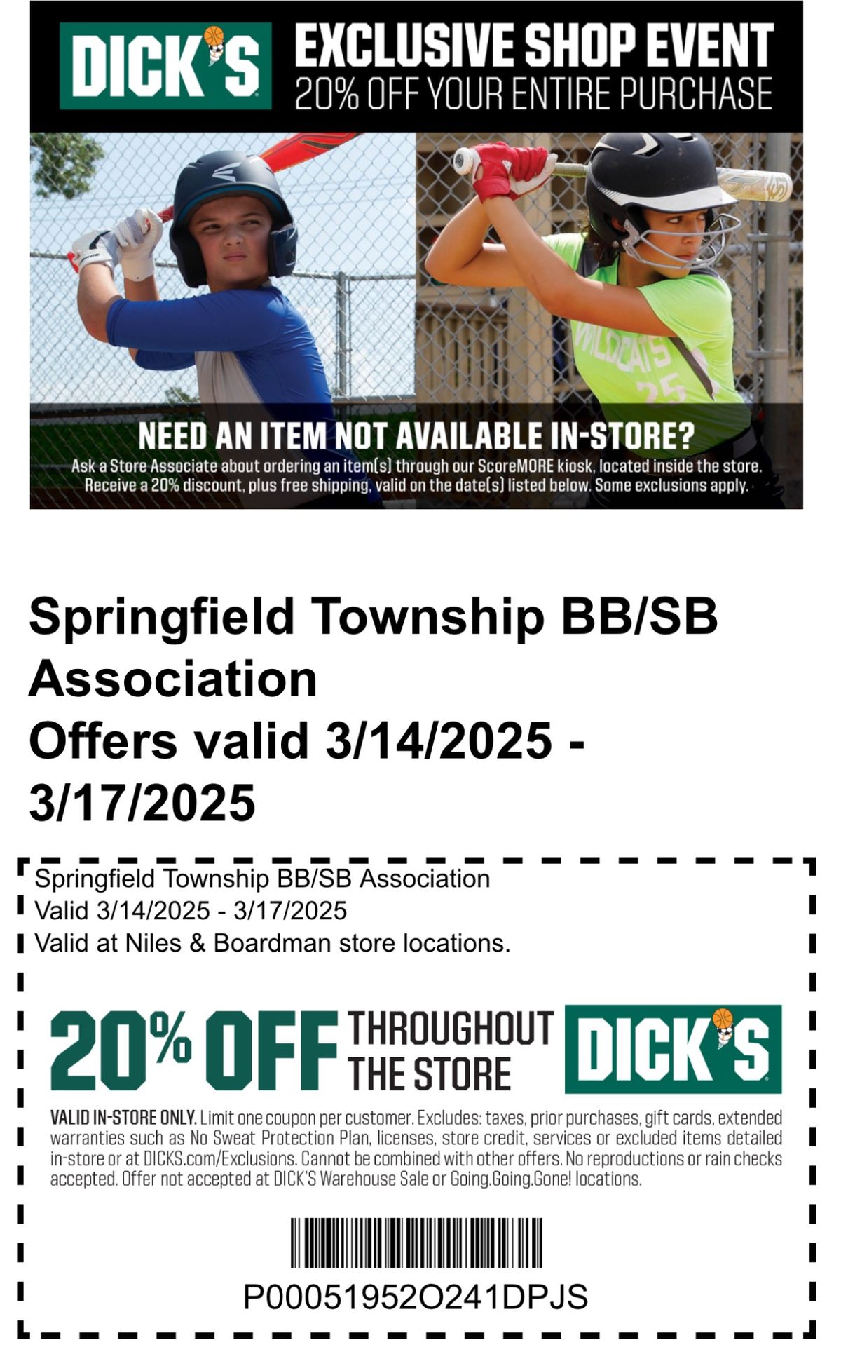 Dick\u2019s Sporting Goods Discount Weekend