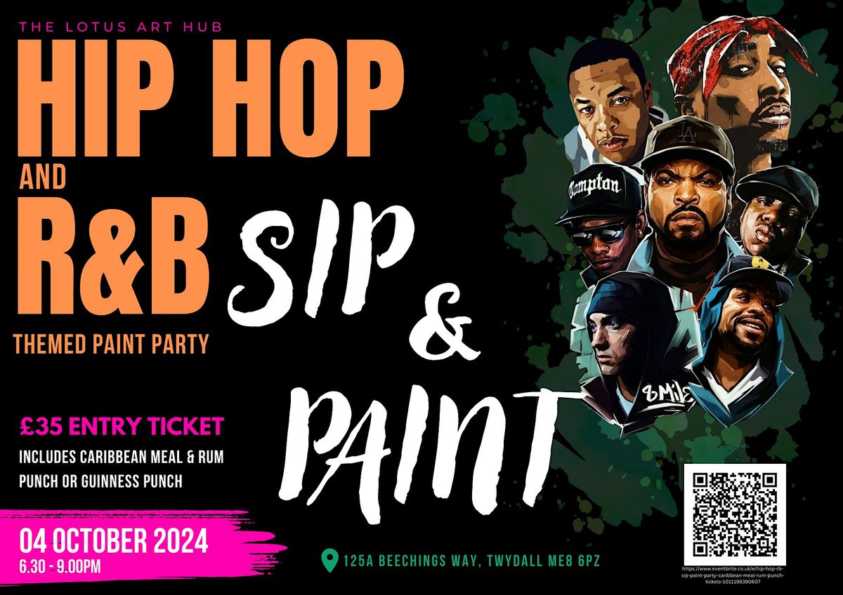 Hip Hop, R&B - Sip & Paint Party + Caribbean Meal + Rum Punch