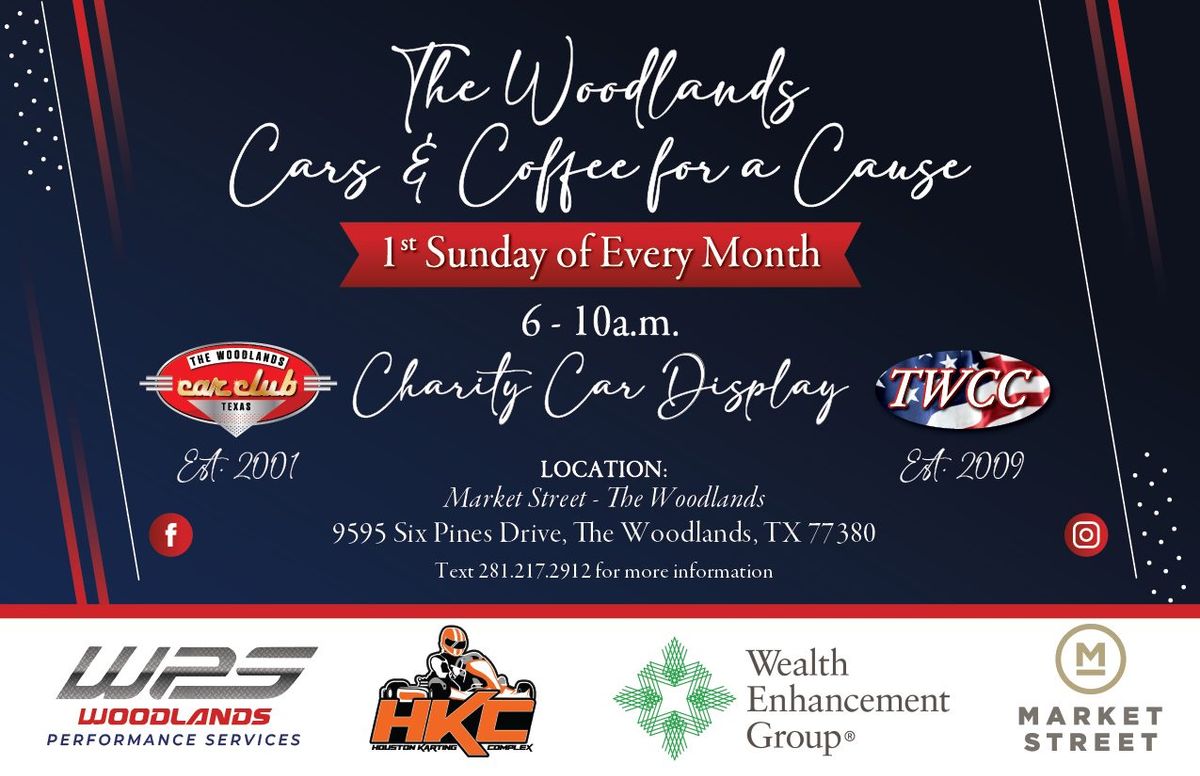 The Woodlands CARS & Coffee for a CAUSE Charity Car Display