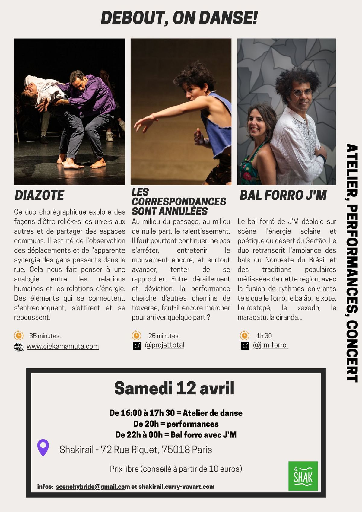 Debout, on danse ! Spectacles et Concert (\u00e0 Paris)